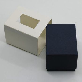 Heaven and Earth Cover Jewelry Gift Watch Box Storage Packaging Blue Medium Stripesd High-End Watch Box Pu Leather Pillow Watch