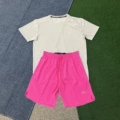 Crystal short sleeve gray+d218 pink
