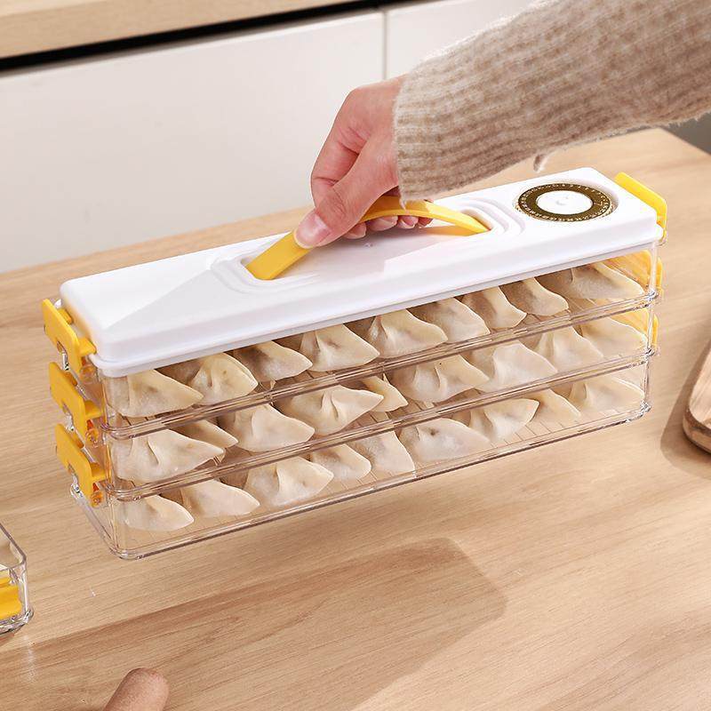 Ruizi Dumpling Box Household Food-grade Kitchen Refrigerator Side Door Wonton Box Sealed Fresh-keeping Quick-frozen Freezing Storage Box