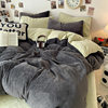 Class a Milk Velvet Four-Piece Winter Simple Bedding Set Student Dormitory Three-Piece Velvet Fitted Sheet Set