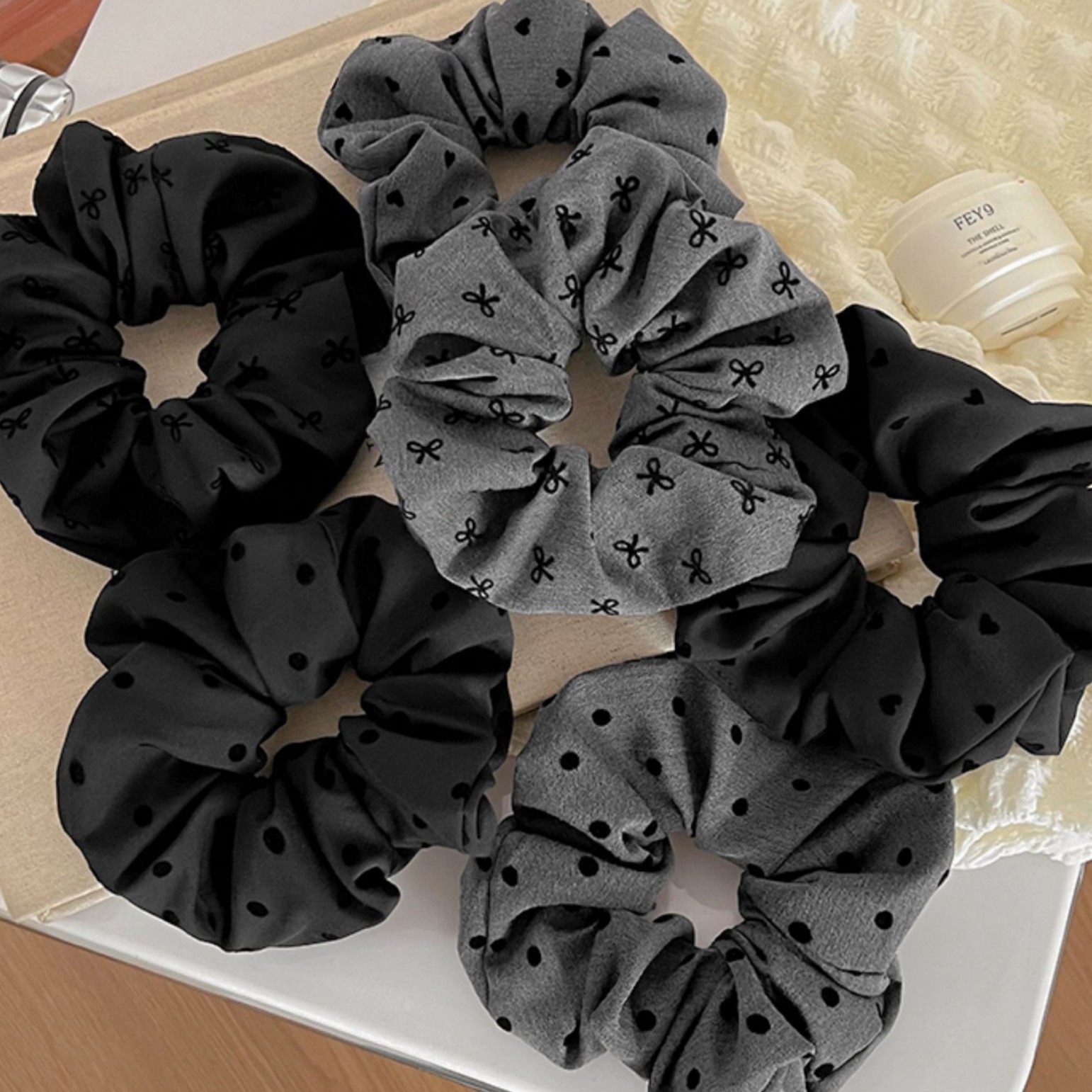 Elegant Bow Polka Dot Scrunchie for Women 2025 New Bun Hair Tie High Elasticity Durable Hair Band