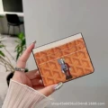 Dog tooth co-branded doll card holder orange