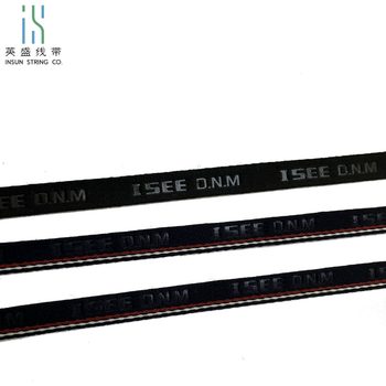 1cm embossed back collar micro elastic webbing 10mm letter printed webbing back collar embossed LOGO embossed nylon webbing