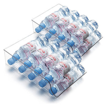 Canned Beverage Automatic Rolling Storage Box Beer Cola Cans with Ice Storage Artifact Transparent Refrigerator Storage Box