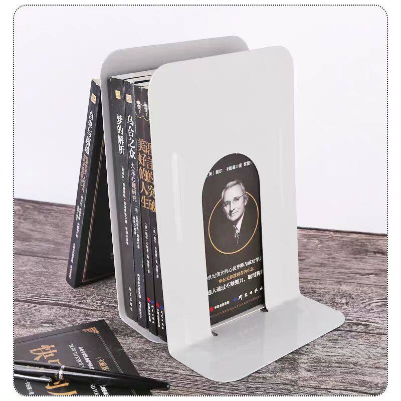 Library Bookend Metal Large Book Clip Student Book File Room Office Bookshelf Bookend Factory Direct Sale