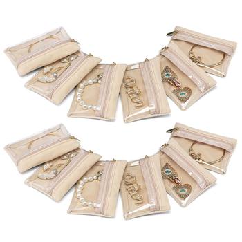 Jewelry Storage Bag Necklace Jewelry Watch Parts Storage Bag Transparent Visual Organize Zipper Storage Bag