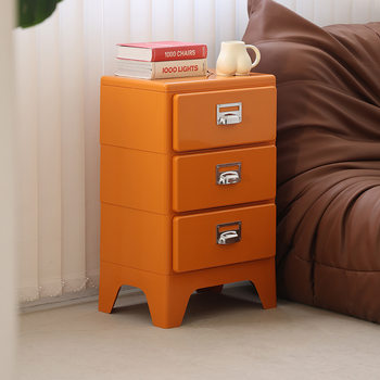 Japanese Style Retro Three-drawer Cabinet Creative Internet Popular Plastic Sofa Side Cabinet Designer Document Drawer Storage Cabinet
