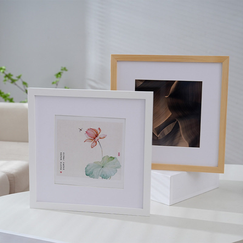 Wooden square photo studio wall setting table 33 35 3840 4550 6067 inch photo frame photo frame solid wood