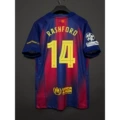 2526 barcelona home printed no. 14 champions league + 2 armbands