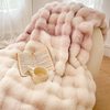 Rabbit Fur Plush Blanket Lazy Sofa Living Room Throw Blanket Autumn and Winter Thickened Double-Layer Blanket Office Nap Blanket Wholesale