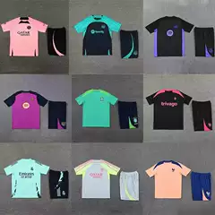 Real Madrid France Arsenal Brazil Argentina Chelsea Psg Adult Short-Sleeved Training Uniform Set Wholesale