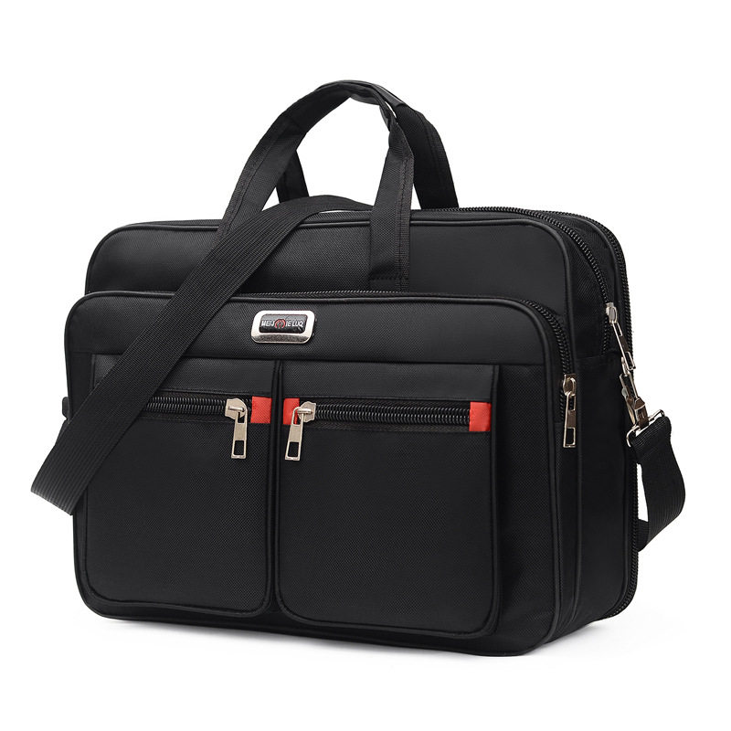 Factory direct men's briefcase Oxford cloth laptop bag horizontal portable business backpack cross-border supply