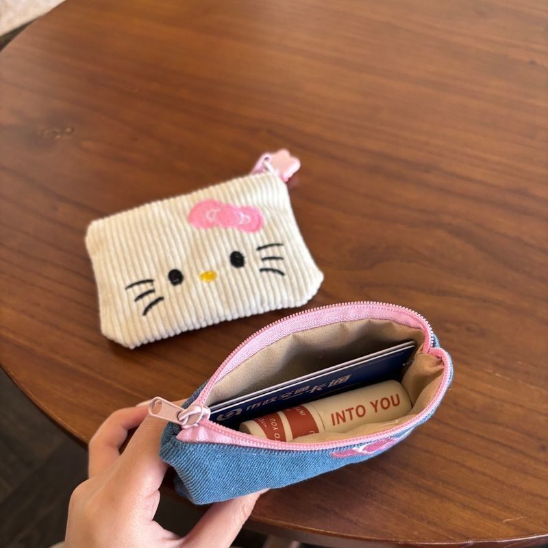 Cute Kitty Coin Purse Mini Key Bag Card Bag Student Carry-on Earphones Lipstick Storage Small Bag