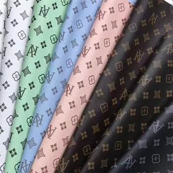 New Hot Selling Pvc Mesh Bottom Classic Kv Letter Presbyopia Leather Scratch-Resistant Fashion Fabric Wholesale in Stock