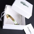 302#Crocodile bracelet gold + box