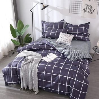 Student Dormitory Bedding Four-Piece Set Bed Sheets Quilt Cover Three-Piece Gift Aloe Vera Cotton Home Textile Set Wholesale