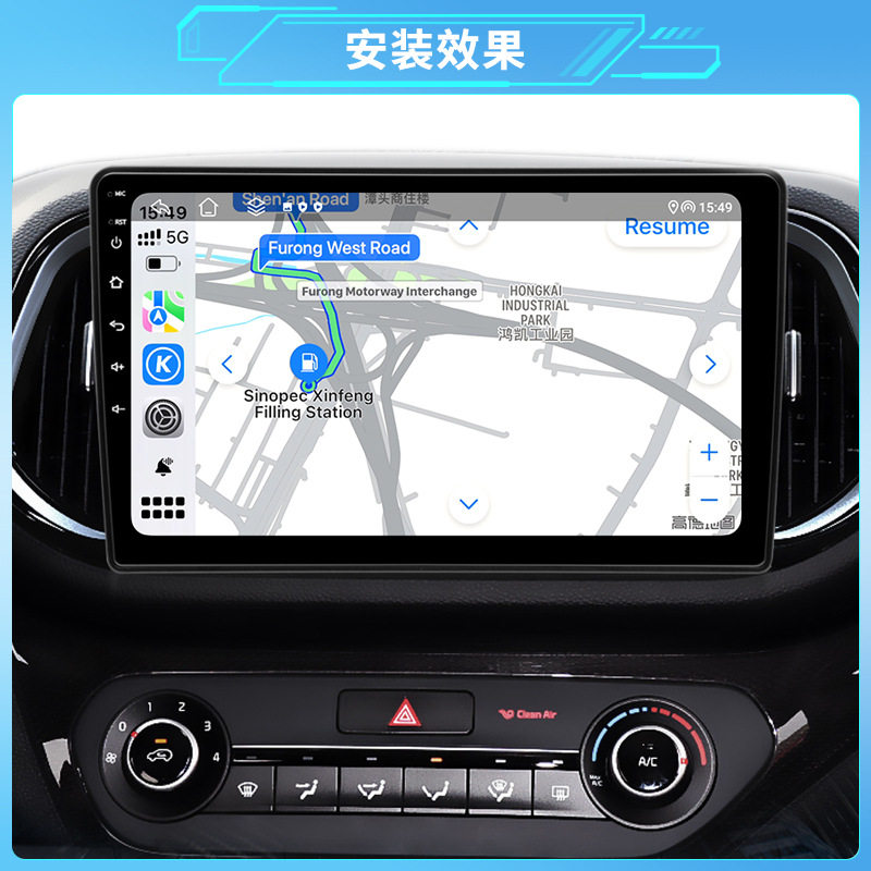 9/10 inch Android universal single spindle car navigator central control DVD mobile phone interconnection WIFI Bluetooth hands-free reversing