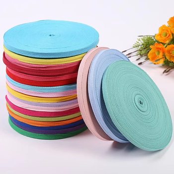 Spot color cotton herringbone cotton webbing herringbone pattern back collar rolling strip Hemming belt clothing textile accessories