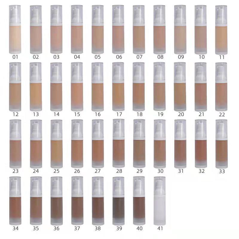 41 color liquid foundation waterproof nude color water-embellish concealer Universal long-term makeup liquid foundation spot without logo