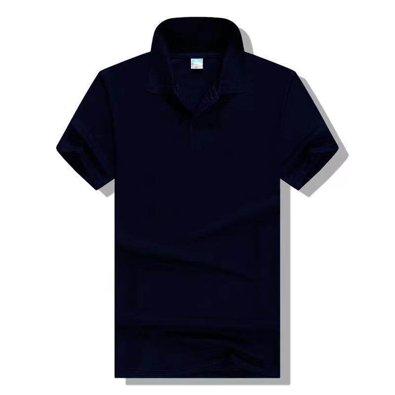 厂家批发制定夏季纯色短袖t恤工作服polo衫企业文化宣传服印logo
