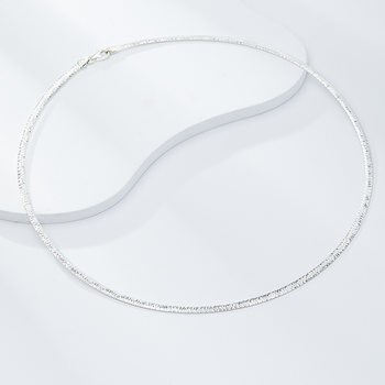 Italian S925 Light Luxury Seiko Diamond Flower Two-color Two-sided Collar