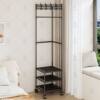 Corner Simple Coat Rack Bedside Floor-Standing Clothes Hanger Small Apartment Home Storage Bedroom Storage Rack Shelf