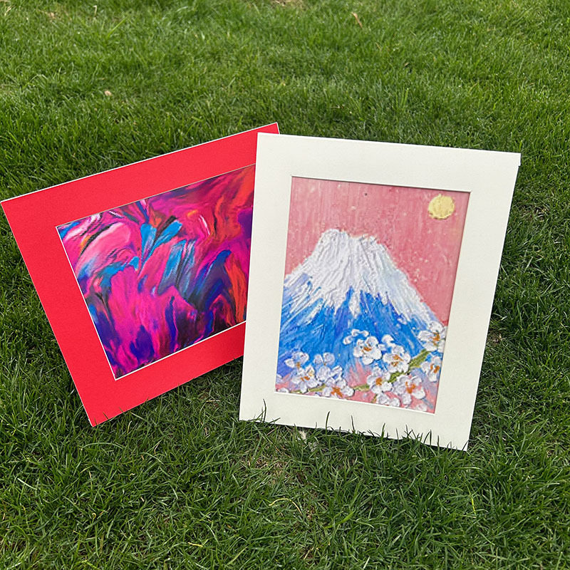 10 a rectangular simple cardboard photo frame a3a4 children's painting framed picture frame 8 open 4 open thick cardboard picture frame