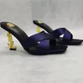 Navy blue silk 8cm