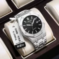 Oak men's model-silver with black face