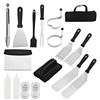 Amazon hot sale outdoor barbecue tools suit 17-piece stainless steel BBQ grill suit cooking shovel frying shovel