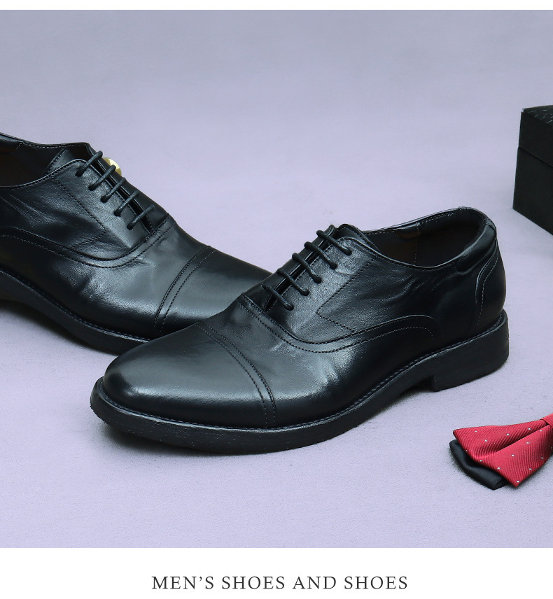 Giày da nam derby mũi tròn da ngựa Ý thủ công Goodyear — Màu đen, Màu cà phê