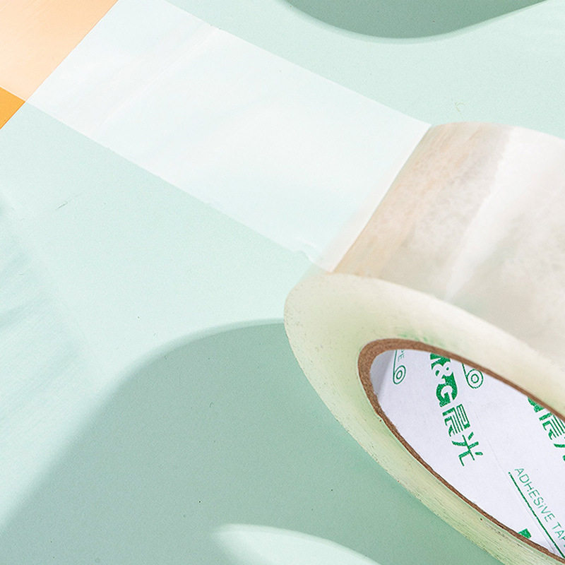 Morning Light Transparent Sealing Tape Wholesale Express Packaging Tape Wide Large Size Carton Sealing Thickened Tape High Viscosity