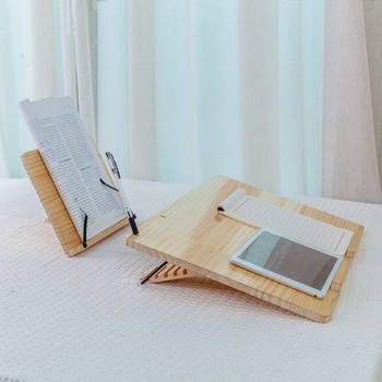 Solid Wood Single and Double-Layer Writing Board Reading Stand for Postgraduate Entrance Examination College Students Anti-Cervical Spine Adjustable Board Homework Artifact Book Holder