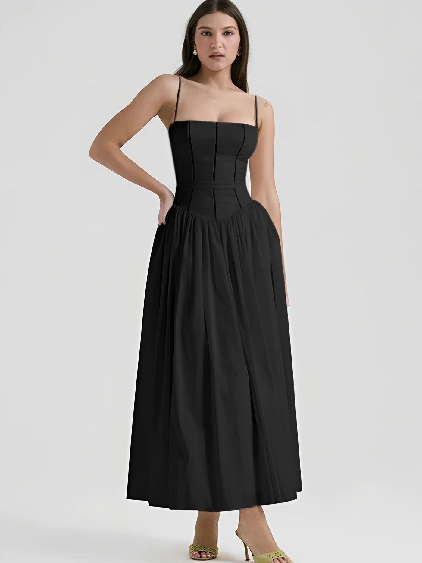 Floral Print Maxi Dress Elegant Slim Fit Soft Fabric Sleeveless Perfect for Summer Events Wholesale Available