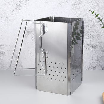 Outdoor Wood Stove Fire Barrel Stainless Steel Foldableing Charcoal Stove Camping Stove Barbecue Grill Portable Lightweight Stove