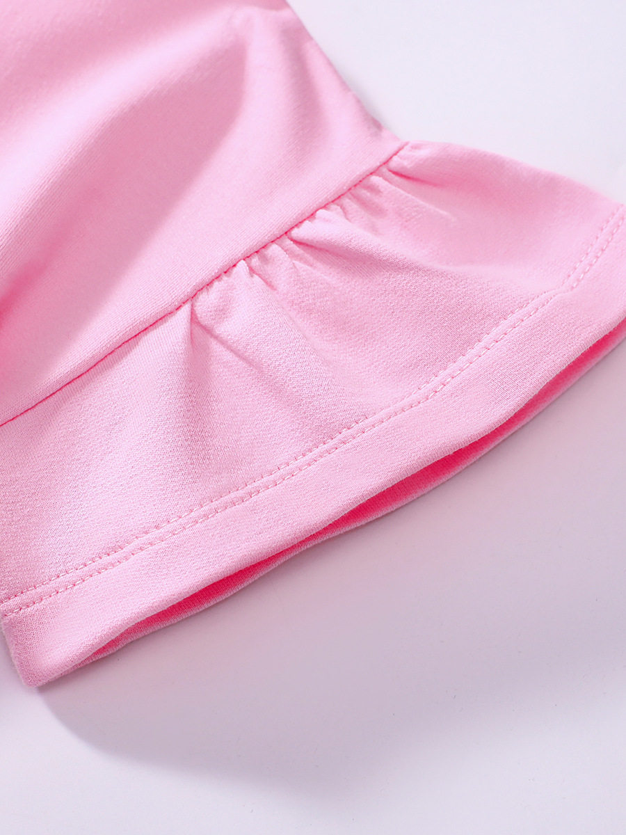 Kids' Summer Short-Sleeve Cartoon Dress, Cute Cotton Girls' Dress