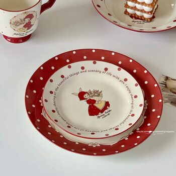 Internet Celebrity Ceramic Plate Advanced Sense Household Dish Dish Ins Style High Appearance Value Dinner Plate Salah Plate Fish Plate Soup Plate