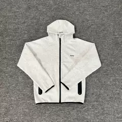 6PM American Minimalist Versatile Sports Two-Piece Set for Men and Women Solid Color Zip-Up Hoodie and Loose Casual Pants