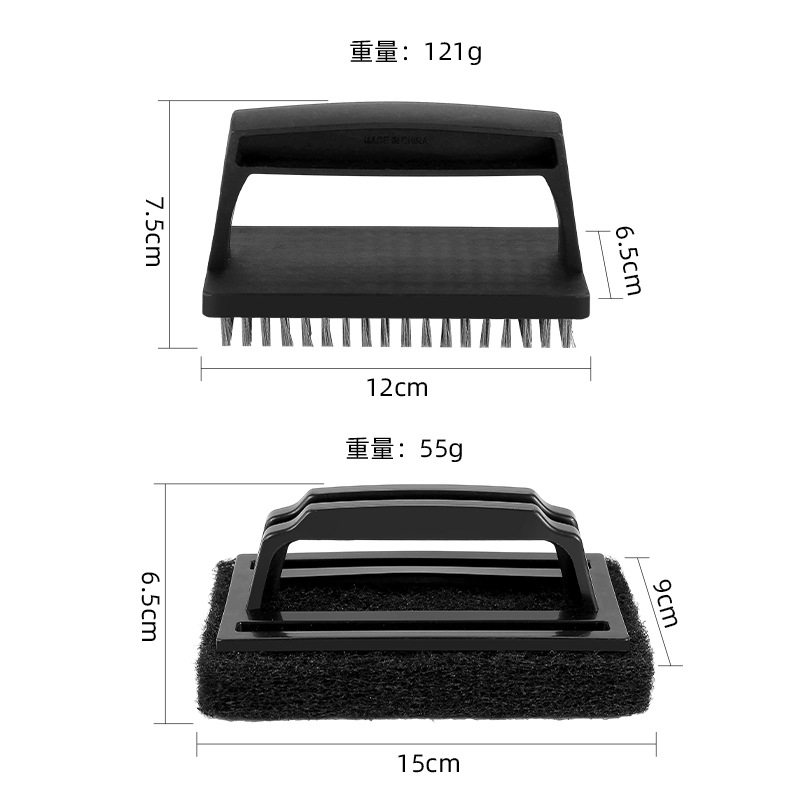 Factory direct plane with handle steel wire pool brush oven grill net grill clip brush outdoor picnic barbecue cleaning brush