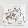 New Christmas Pillow DIY Colorful Pillow Case Santa Claus Hand-painted Graffiti Pillow Cushion Painted Gift