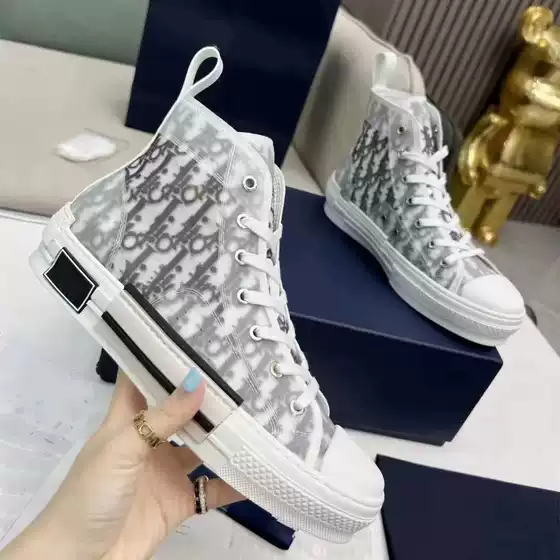 2025 Spring New Popular Celebrity Style Couple's High-Top Series Sneakers Canvas Shoes