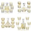 (Gold Statue) Gold-Encrusted Crystal Glass Wine Glass Whiskey Glass Set Wine Bottle Seven-Piece Set Living Room Decorative Ornaments
