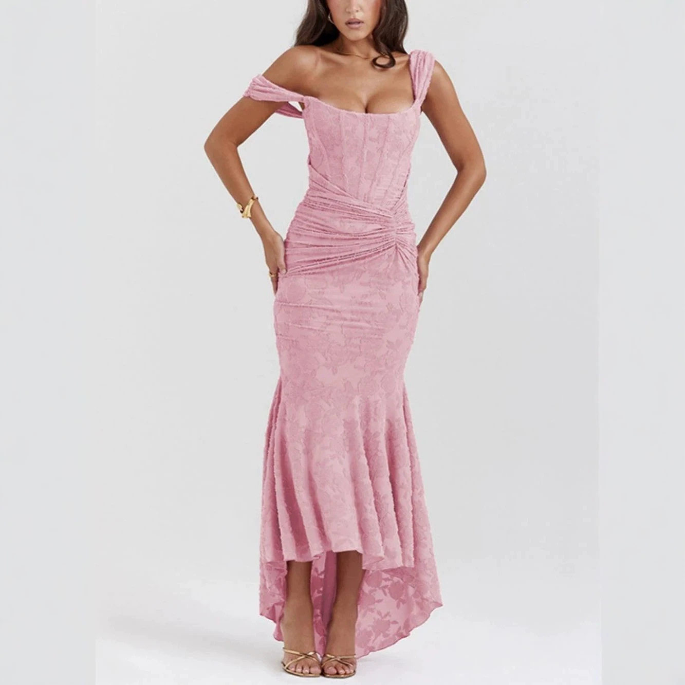 Sleeveless Bodycon Dress Solid Color Low Neckline Elegant Style Spring Summer Occasion Wholesale Available