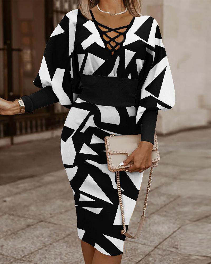 Long Sleeve V Neck Bodycon Dress Waist Defining Elegant Fit Soft Fabric Autumn Winter Fashion Wholesale Available