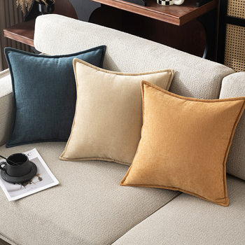 Chenille Pillow Case Large Cushion Back Pillow Non-core Living Room Sofa Pillow Bedside Backrest Light Luxury High-end Sense