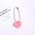 【Розовое】 Сердечко из сплава Love Heart + цепочка из бисера