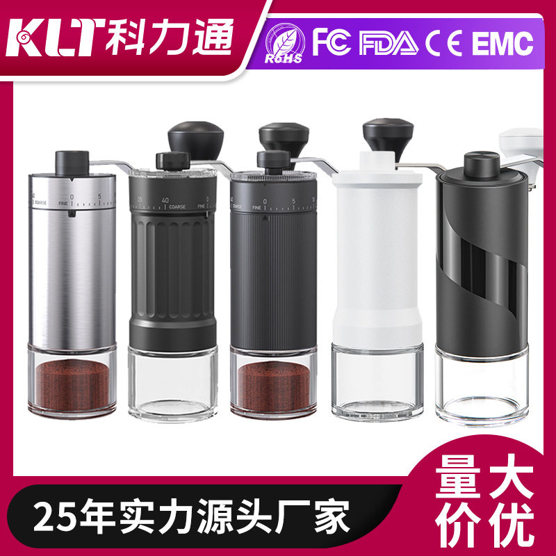 Italian Coffee Machine, Household Portable Coffee Machine, Camping Style External Gear Adjustment Hand Grinder, Hand Brewed Coffee Grinder