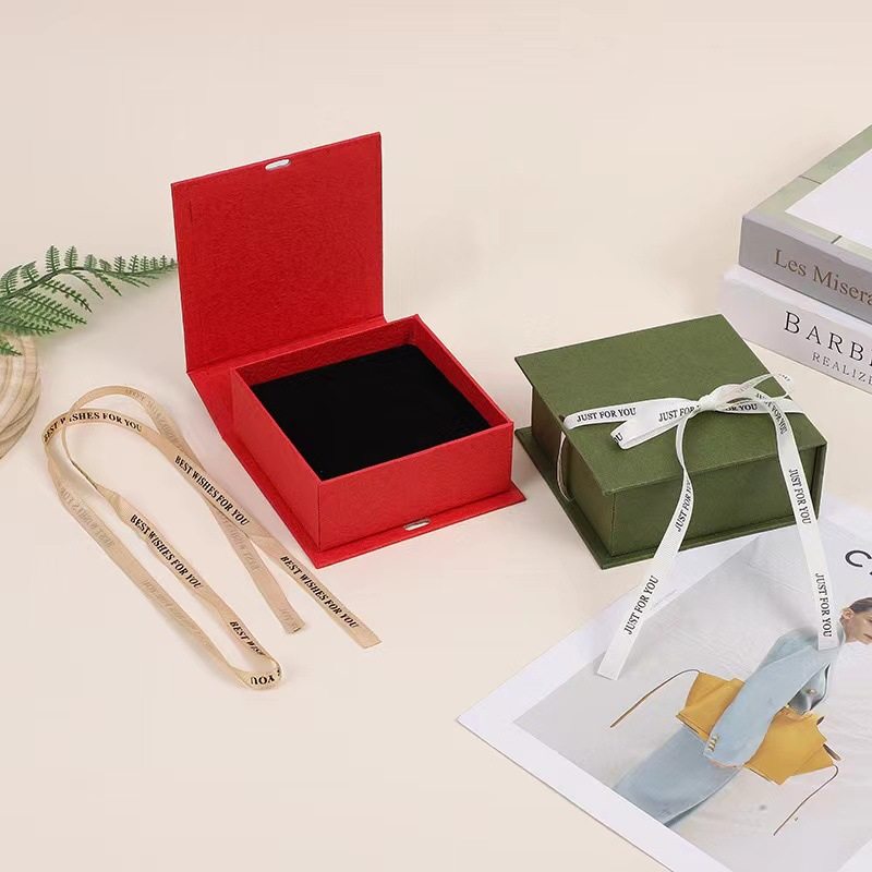 Jewelry Packaging Box, Ring Necklace, Wearable Nail Polish, Book-Shaped Flip-Top Box, Jewelry Storage Box, High-End Gift Packaging Box