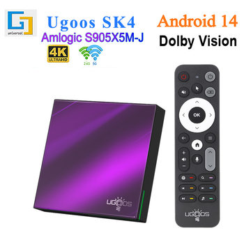 Cross-Border Ugoos Sk4 Set-Top Box S905X5M-J Android 14 Hd 4K Bluetooth Tv Box Tv Box Wholesale