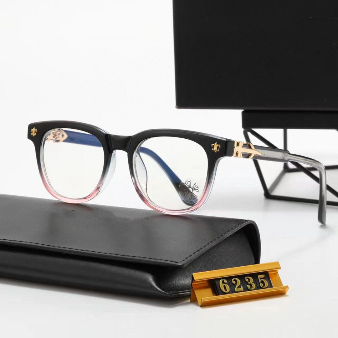 2023 New Crowe Glasses-Europe, America and Overseas Fashion Glasses Frame Street Photography Plain Glasses Frame Flat Glasses 6235